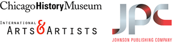 Logos: Chicago History Museum, Johnson Publishing Company, International Arts & Artists