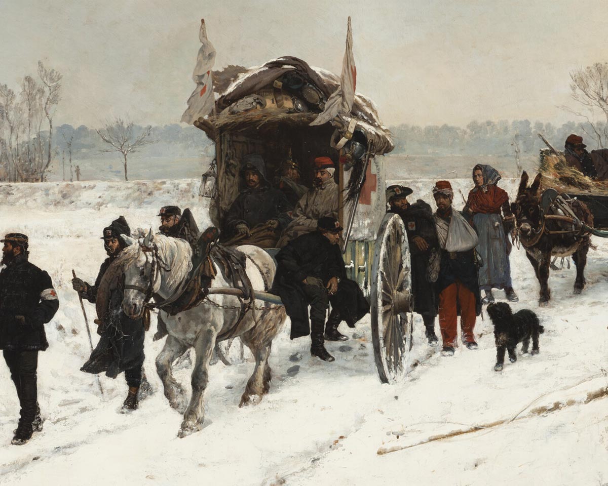 Image from Convoy of Wounded: An Artist’s Experience of War